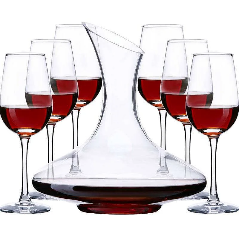 

Lead-free Crystal Glass Red Wine Carafe Whiskey Wine Decanter Set, Transparent clear