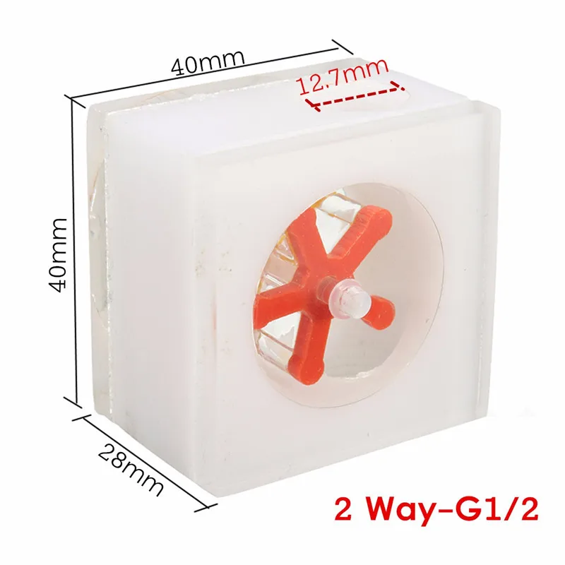 Water Cooling   Meter Acryl 2 Way G1/4 Threaded For Computer PC Liquid Water cooling kit fittings Black White