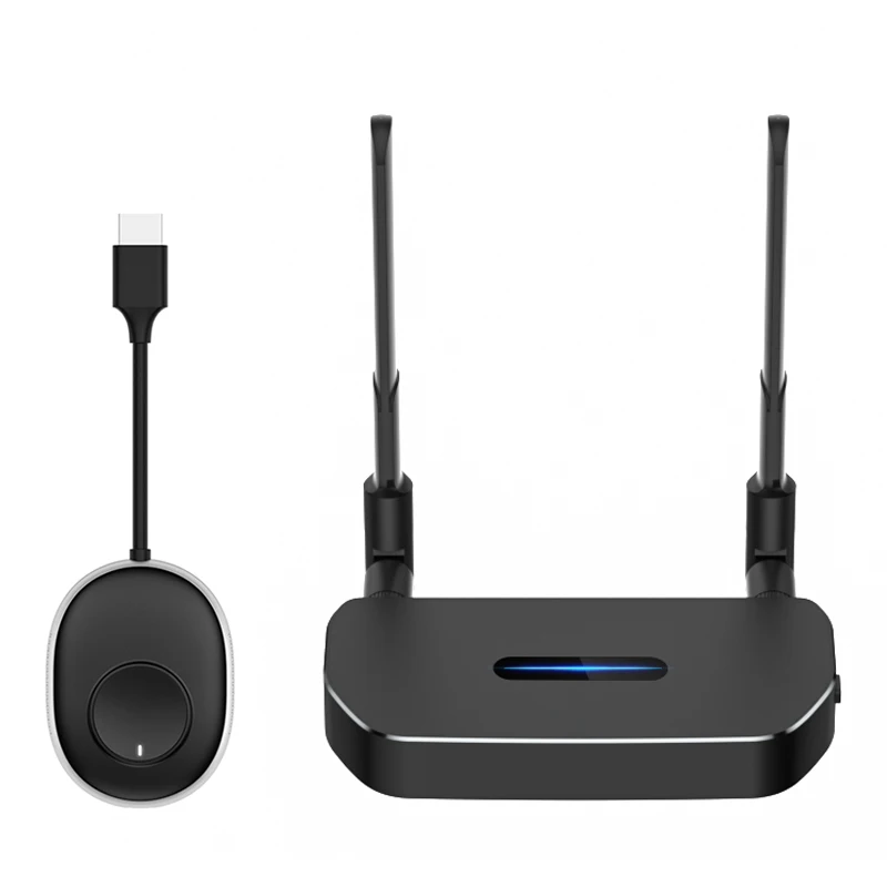 

Wireless HDMI Transmitter and Receiver Kit 4K 30GHz Video Audio to TV Project Monitor Support 2.4/5GHz WiFi and Mirocast Airplay, Black