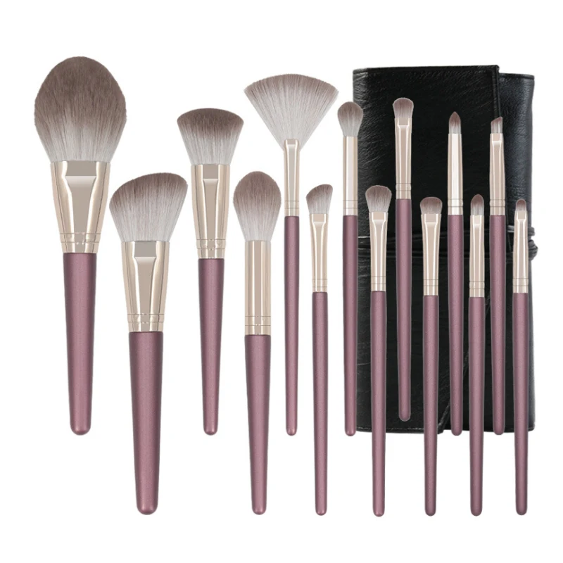 

2021 Face luxury makeup brushes set Beauty Needs 14pcs Makeup Brush Set, Purple