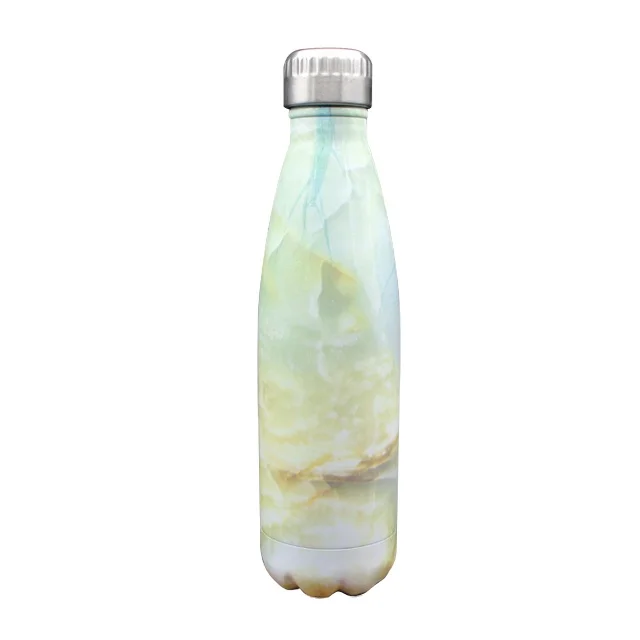 

Available Painted 304 Double Walled Stainless Steel Cola Shape Water Thermos Bottle stainless steel thermos water bottle, Agate green, dream white, magic purple, coral blue, starry black