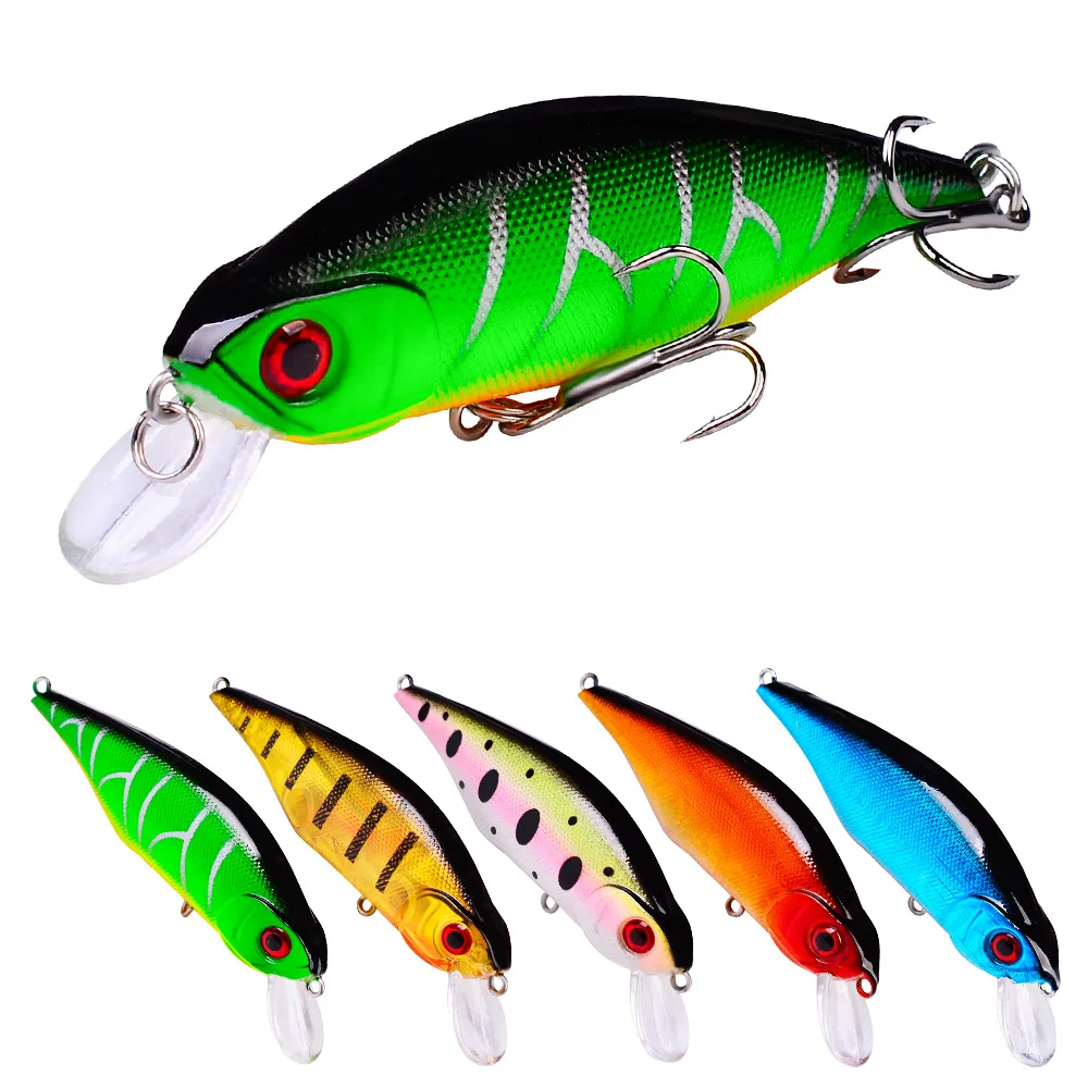 

2021 New Wholesale Floating Minnow Fishing Bait Lure Treble Barded Hooks 9.5cm 12g topwater Sea Artificial Hard Fishing Lures, 5 colors