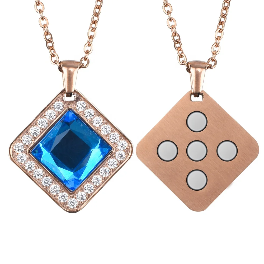 

Sapphire Magnetic Crystal Japan Necklace Nano Quantum Science Bio Scalar Energy Pendant