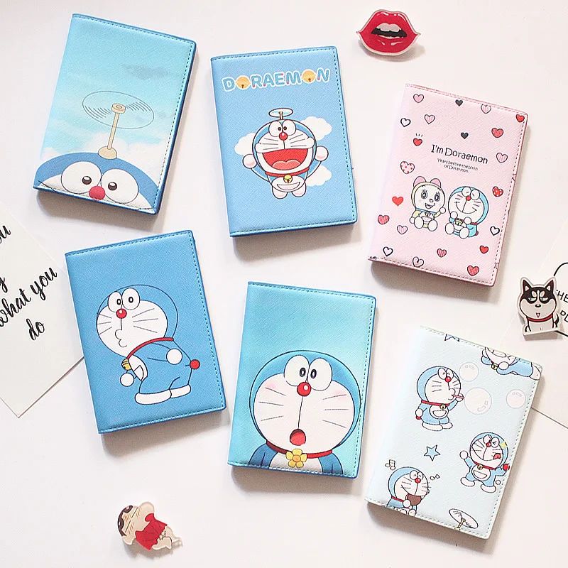 

Cute Cartoon Doraemon Passport Holder ID Card Holder Student ID Protective Cover