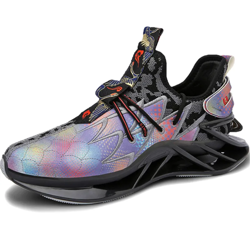 

Casual Shoes Men's Flat Shoes Breathable High Quality Fish Scale Sports Outdoor Jogging Hombre Cushioning Blade Shoes