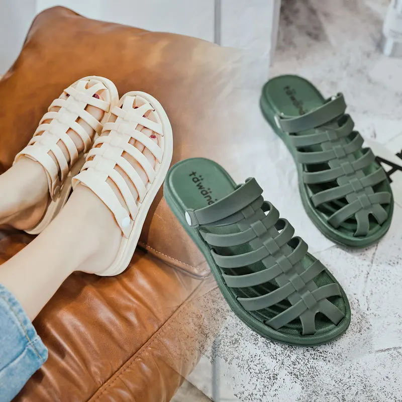 

Soft sole outside wear bun jelly beach slippers sandals Crocs