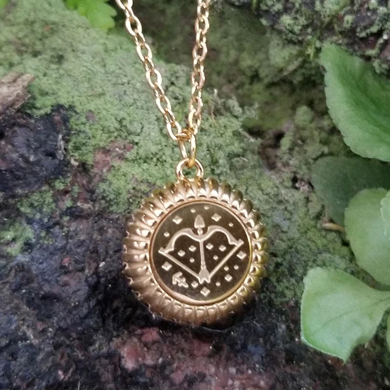 

New design hot selling jewelry letter custom twelve Zodiac stainless steel necklace