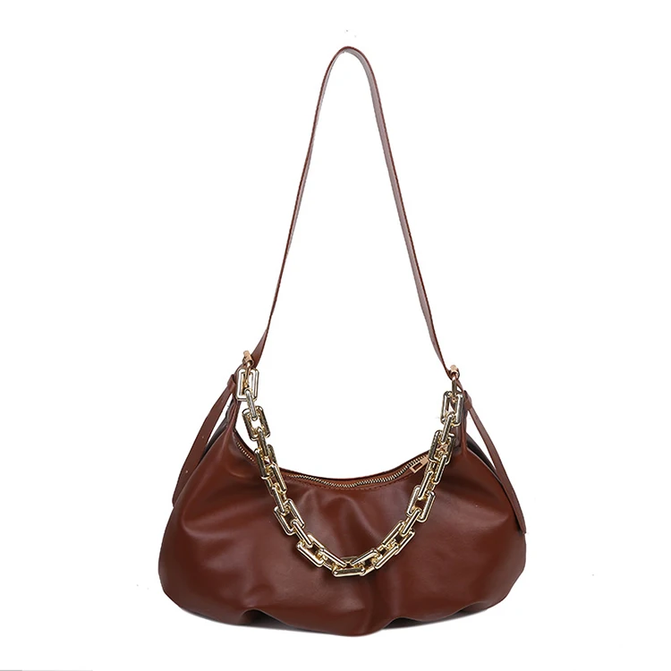 

2021 new fashion Solid Color gold chain crossbody bags Dumpling shoulder bag, 4colors
