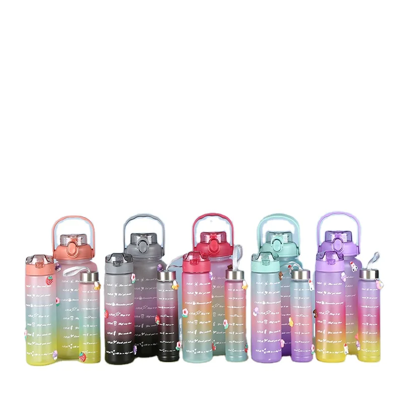 

Large Capacity three Sets Of Color-Changing Plastic Water Bottle For Boys And Girls Sports Water Bottle.