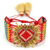 

Ins Fashion Love Handmade Tassel Seed Beads Adjustable Jewelry Designs bd Miyuki Bracelet
