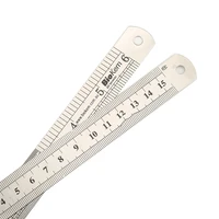 15cm 6" Printed Your Logo Stainless Steel Rulers Double Sided Tape Measuring Tools mskib shop