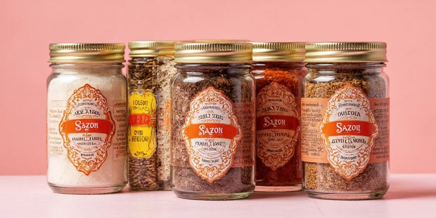 DIY sazon mix spread out on parchment paper.
