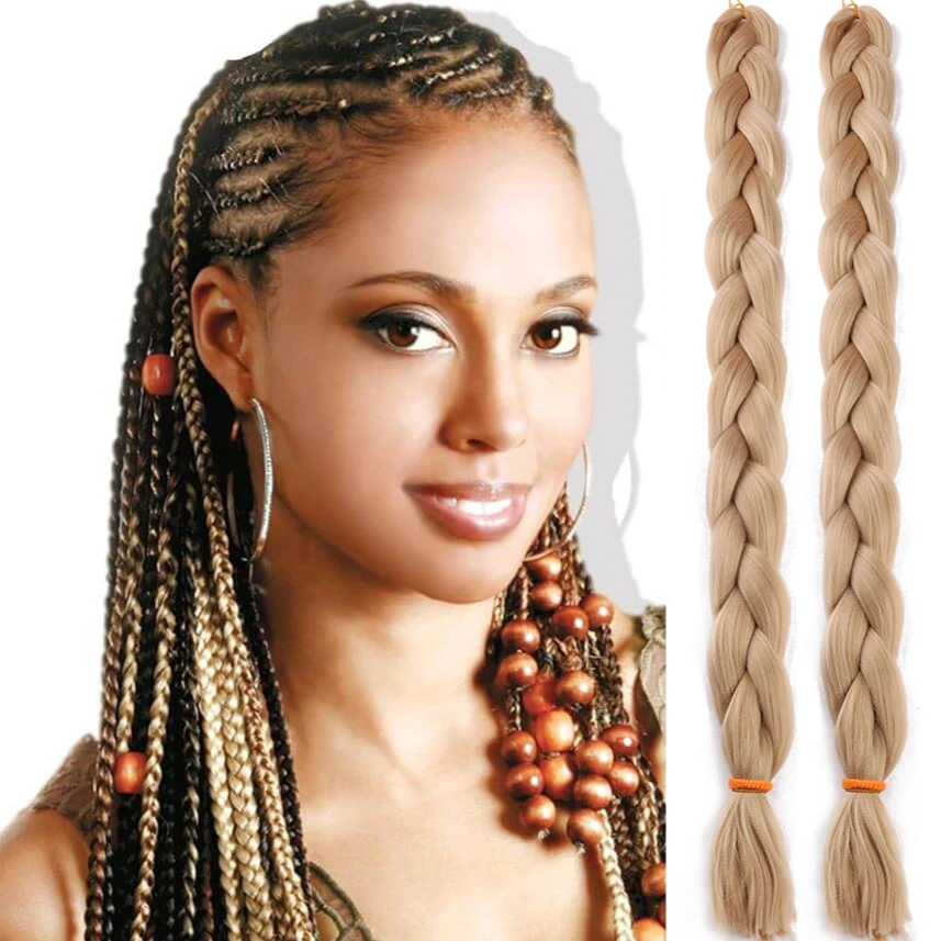 

Amazon Hot sale New Trending Jumbo Braiding Hair Extension 82inch 165g Braids High Temperature Premium Original Ultra Braid, As picture shows