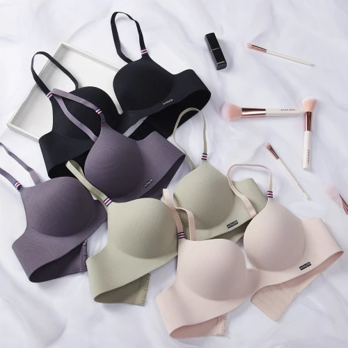 

Girls' Fashion Simple Pure Color Push Up Wireless T-shirt Bra Comfortable Women's Seamless Bra, Refer to photos or according to your requirements