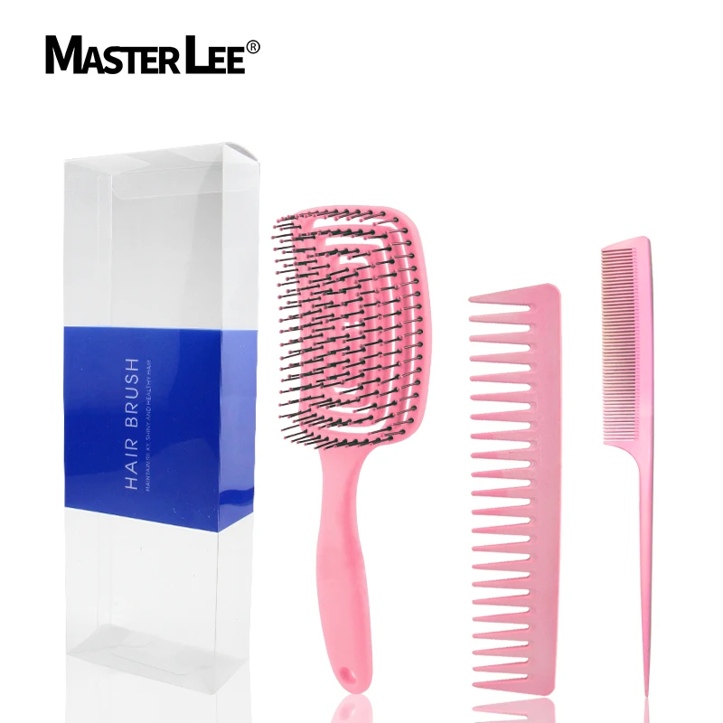 

Masterlee hair bush anti comb wide teet cutting comb Pointed tail comb for set 4 pcs