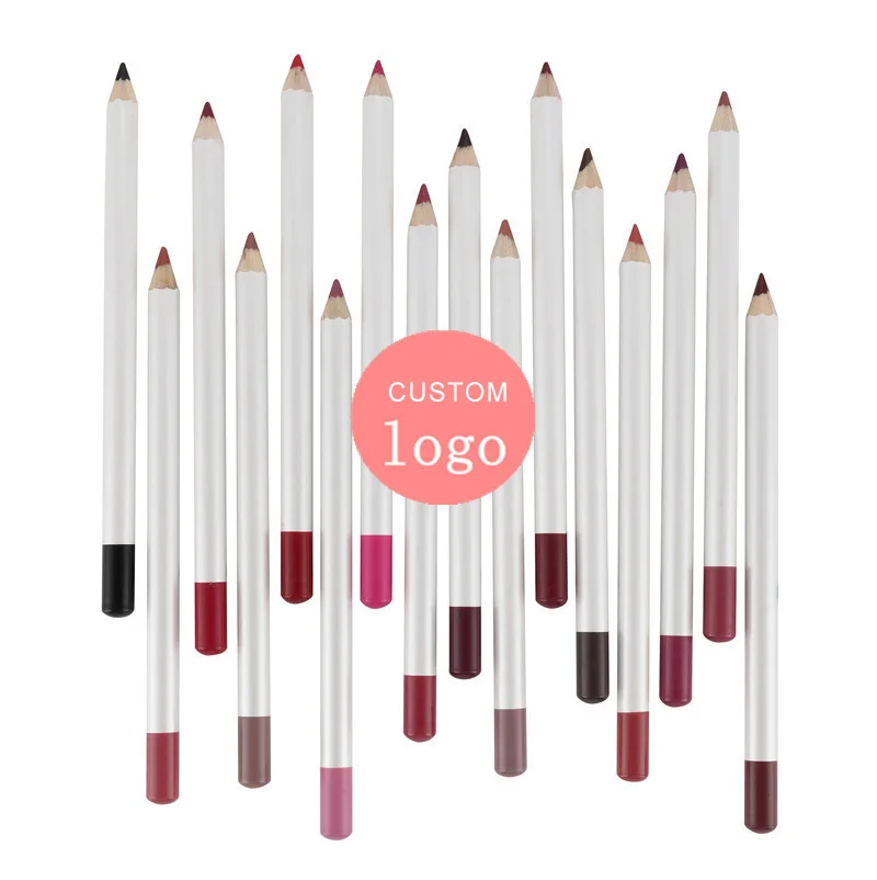 

Oem new design lipstick private label custom logo matte vegan cosmetic lip liner white packaging