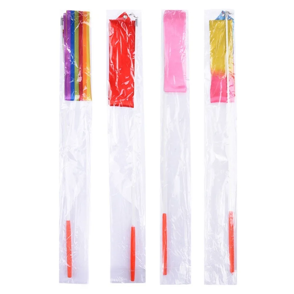 

1pc Gym Dance Ribbon Rhythmic Art Gymnastic Ballet Streamer Twirling Rod Stick for Gym Training