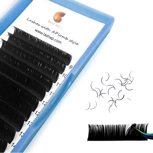 

LASHAP 12 rows mink synthetic false lashes extensions 0.05 hand made private label natural mixed high quality eyelash extension, Natural black