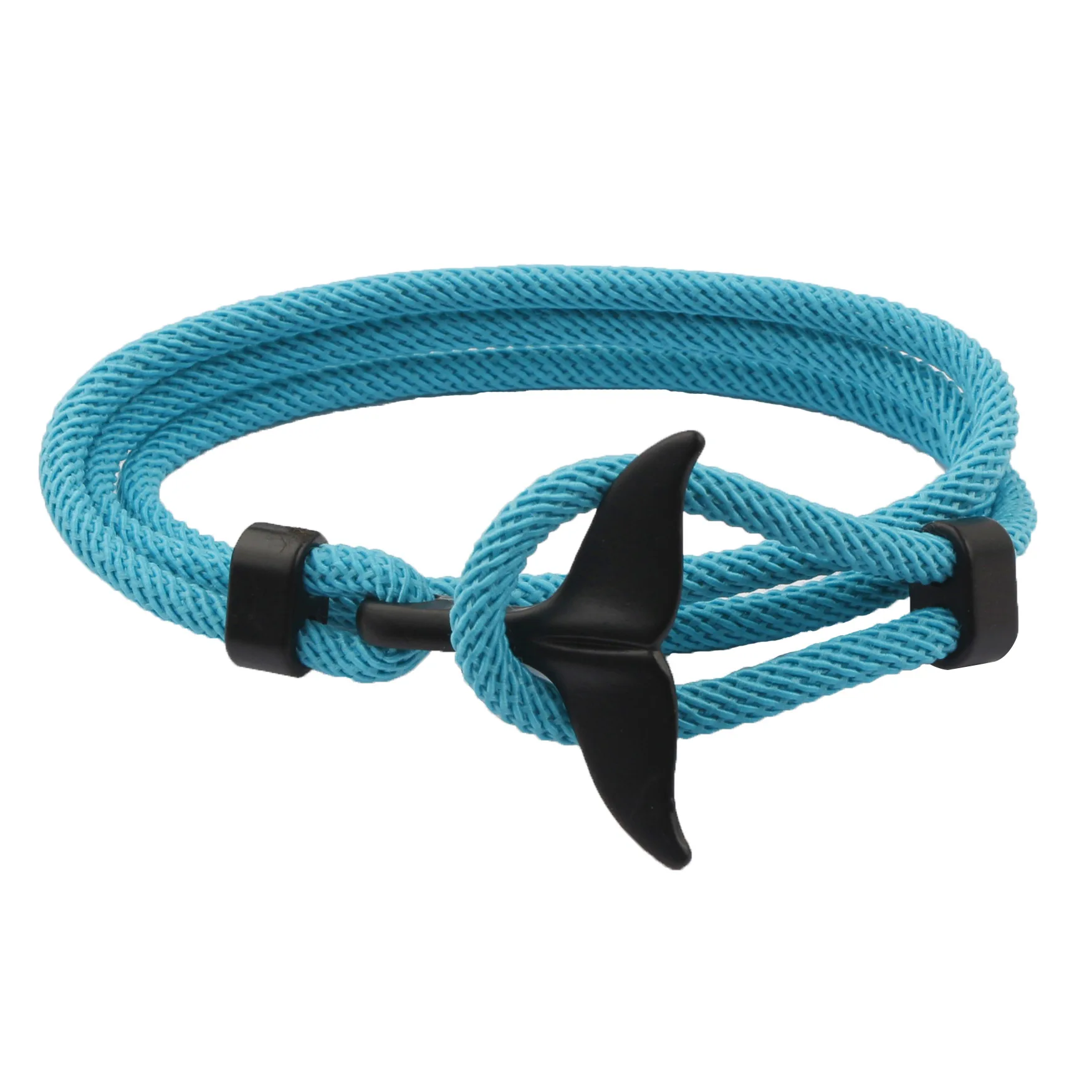 

Whale Tail Bracelets Men Women Charm Survival Rope Chain Bracelet Male Wrap Metal Hooks Blue Sea Bracelet, Gold,white,red/ black. etc