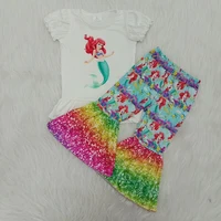 

2019 Infant baby girls outfit children boutique clothes mermaid custom remake matching clothing sets