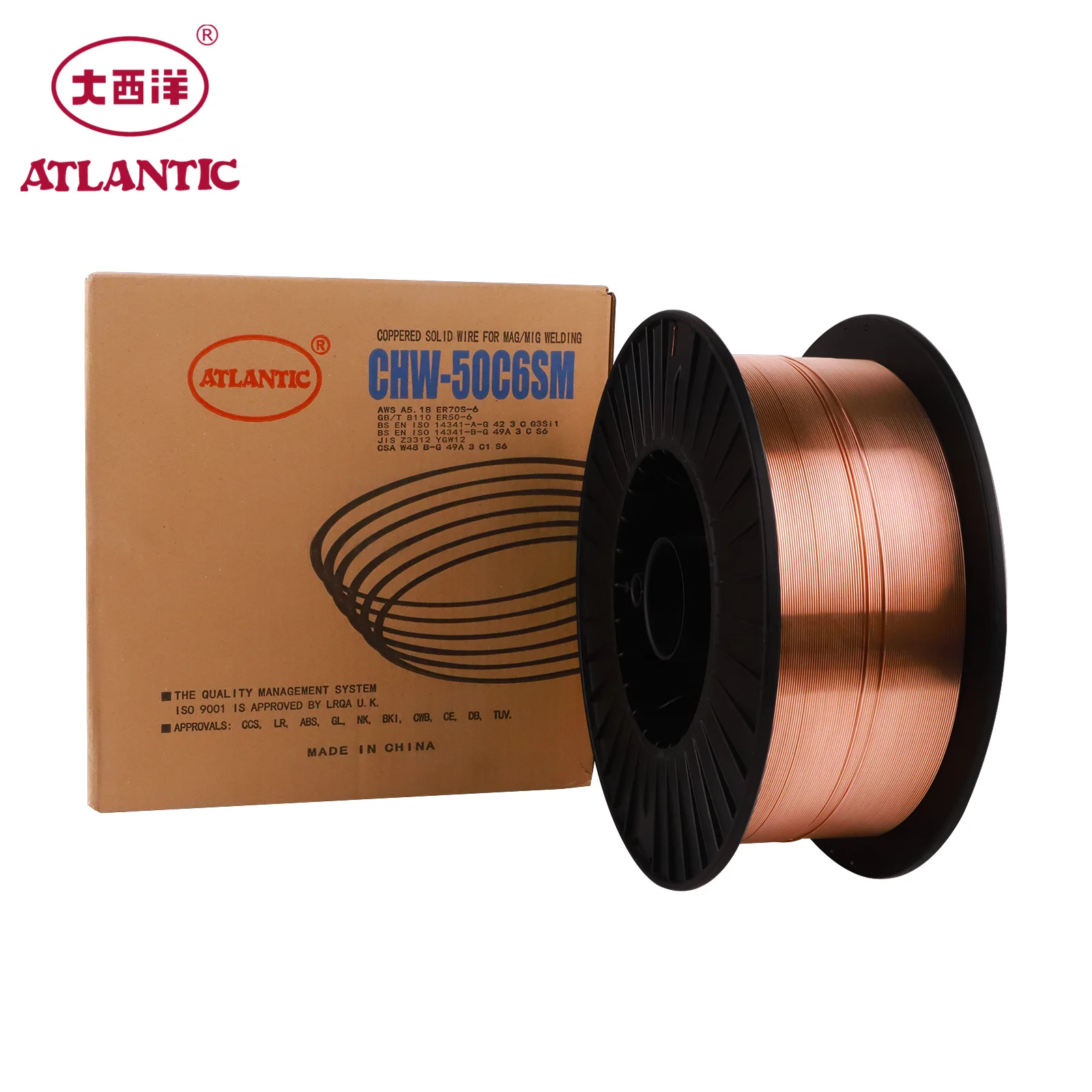 

ATLANTIC AWS Suit Ships Structure Steel Solid Wire Gas Shielded Welds 0.8 0.9mm TIG Welding Wires ER70s-6