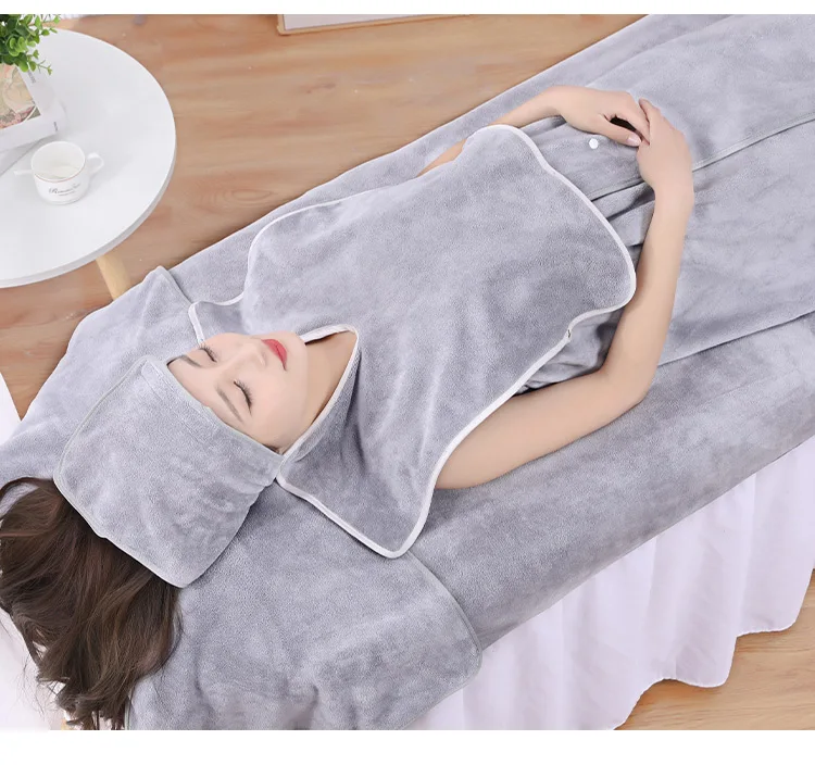 Five-Piece Quick-Dry Beauty Towel Set Skin-Friendly with Solid Color Embroidered Custom Logo