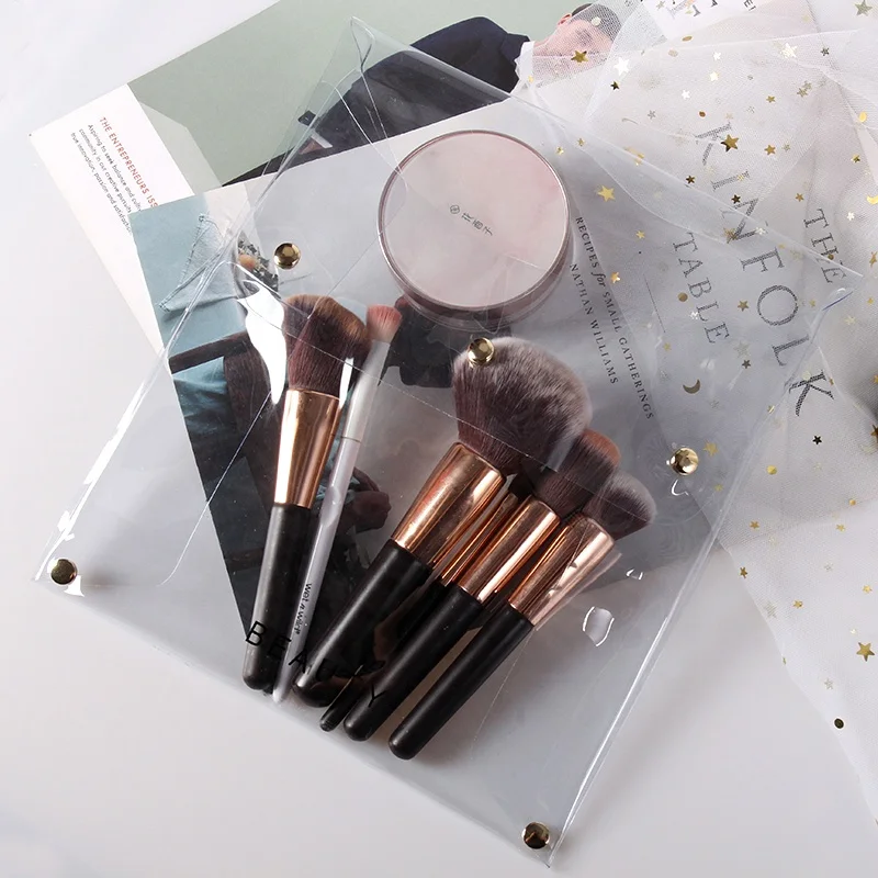 

Customized Logo Clear Transparent Plastic PVC Beauty Products Cosmetic Pouch PVC Bag