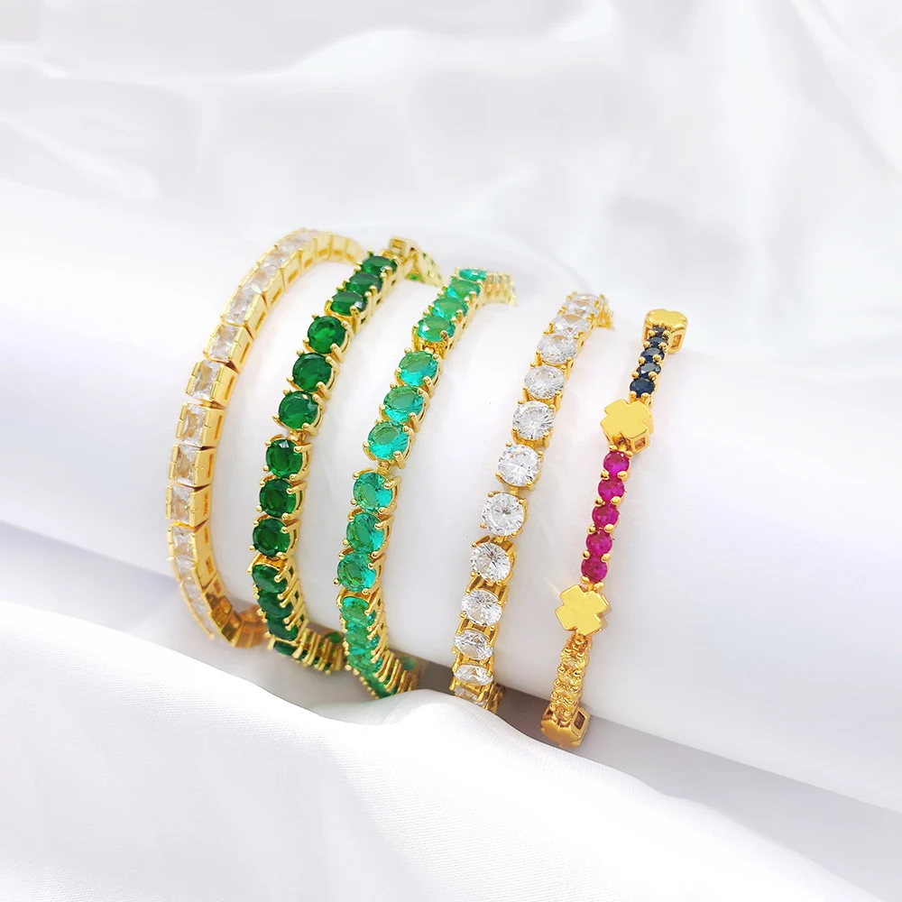 

fine jewelry women iced out baguette tennis diamond bracelet