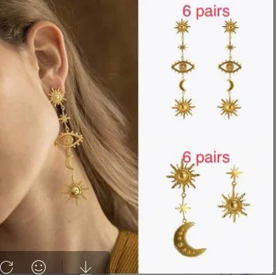 

DanYuan gold metal fold irregular alloy earrings buggie small earrings wholesale new arrival metal earrings, Picture