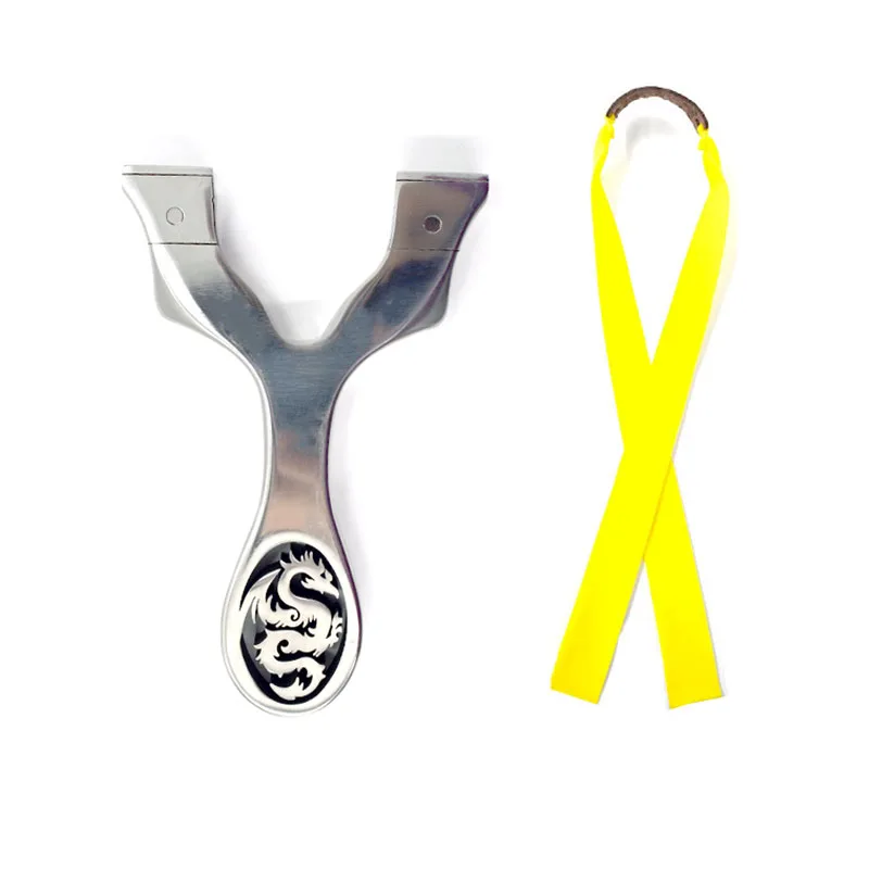 

Outer hunting professional stainless steel Yeyanlong rubber slingshot for shooting and hunting, Silver
