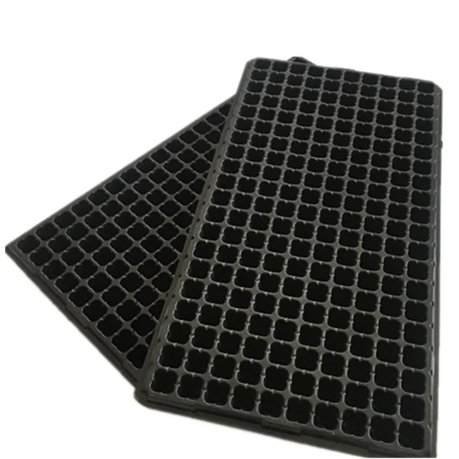 

4 6 12 24 50 72 98 105 128 200 288 Cells PS Plastic Plug Seed Starting Grow Germination Tray for Greenhouse Vegetables Nursery, Black