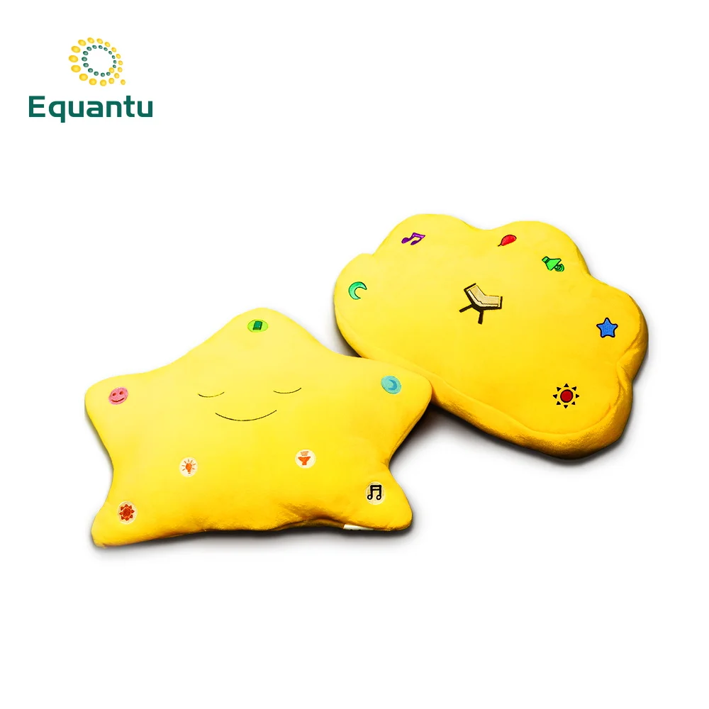 

Equantu QB910 Islamic gifts learn quran pillow player cushion toy for kids reciting Dua sleep light digital mp3 wholesale price, Yellow and blue