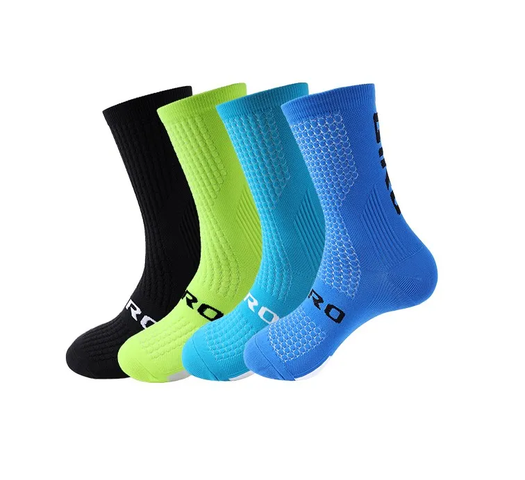 

Dropshipping 4 pairs/set Cycling Socks Hiking Sports Team Compression Socks Bike Accessories Stockings, White/red/green/blue/black/cyan/pink/orange