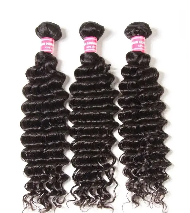 

10A 8-40inch Peruvian Deep Wave Hair Vendors Bundles With Closure Virgin Human Remy Hair Cuticle Aligned Hair Drop Shipping