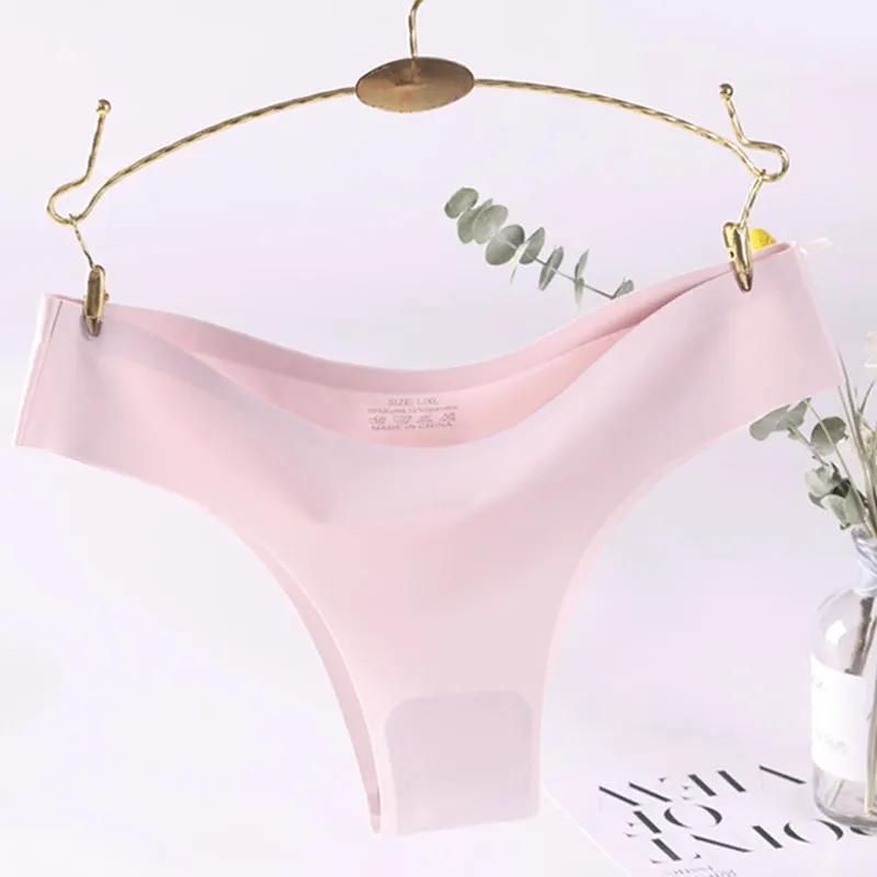 

WU-2 New women's thong European and American sexy invisible sports briefs mid-waist breathable cotton underwear