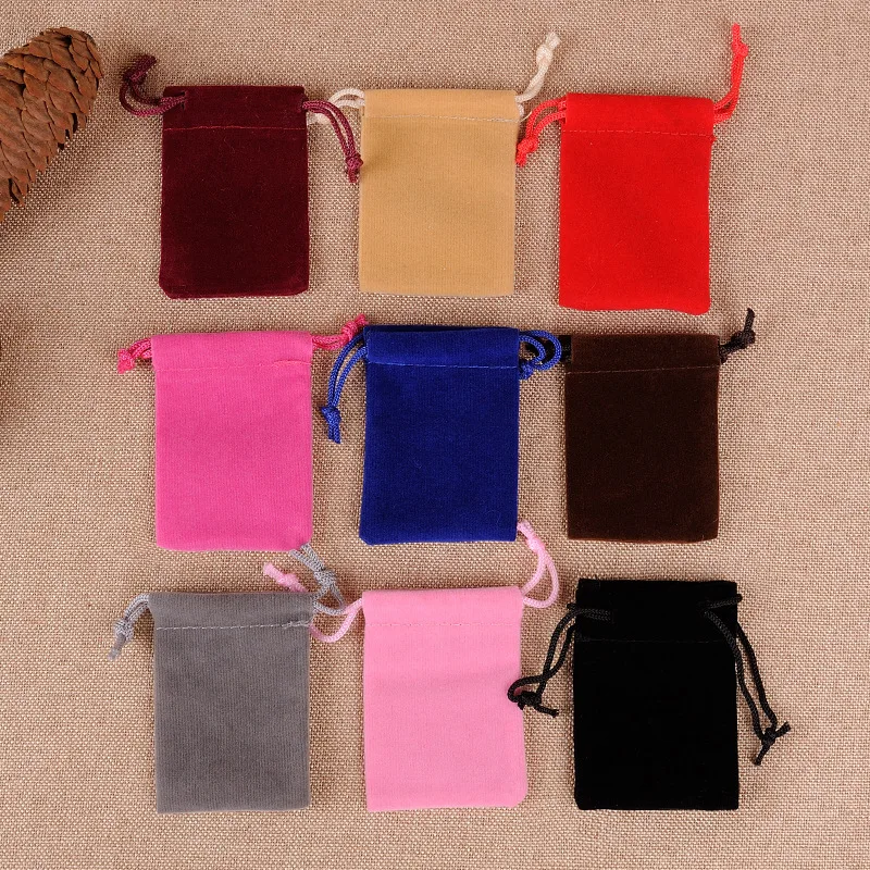 

Jewelry bag pouch headset mobile phone power bank storage necklace velvet dust bag makeup bag travel packaging pouches wholesale