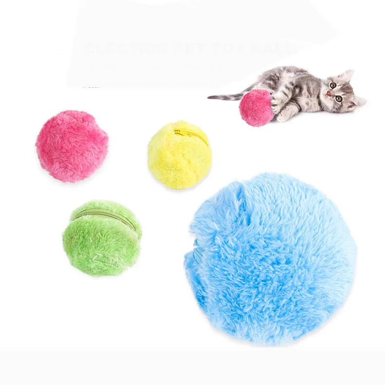 

Hot Sale Yarn Ball Cat Toy Moving Smart Interactive Motorised Ball Plush Cat Toy