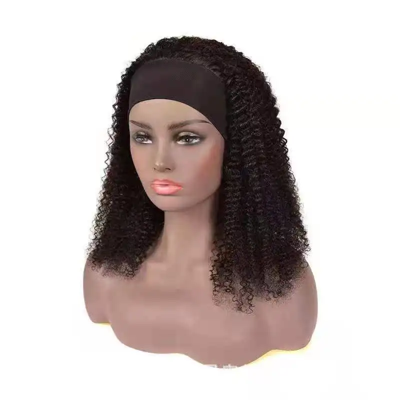 

Glue Blend Sewing Machine 100% Virgin U Part And Headband Deep Wave Wig Band Vendors Human Hair package deal 6pcs