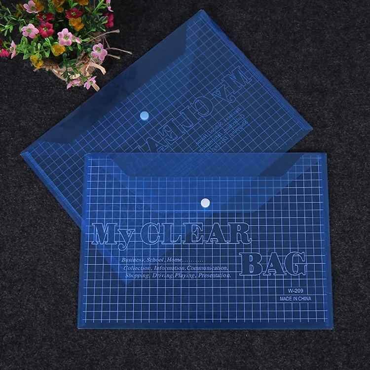 
Clear color transparent A4 plastic file bag 