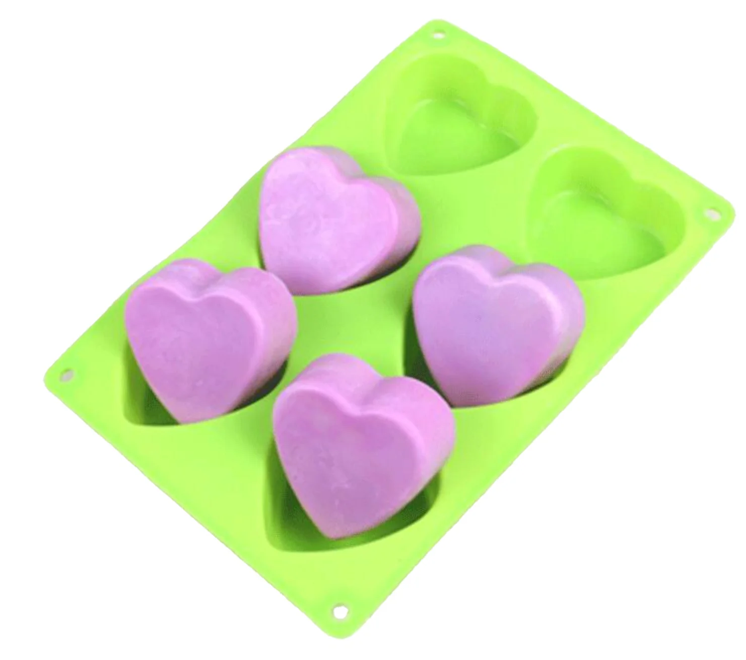 

Amazon Hot Selling 6 Heart Shaped Cake Mold Silicone Chocolate Mold Fondant Mold For Cake Baking Set