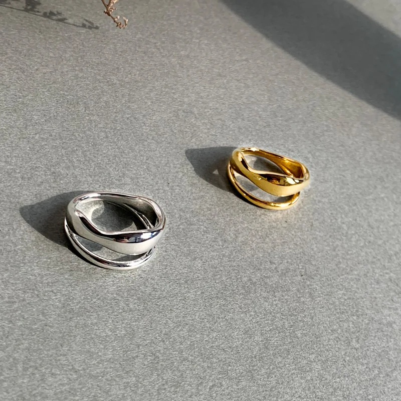 

Simple Design Irregular Women Stainless Steel Jewelry Hand Made Grip Ring 2021, Customized color