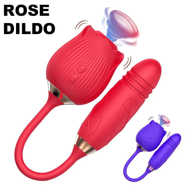 

SacKnove Handheld 10 Speed Vibrating Sexy Rose Shaped Rose Wand Vagina Sucking Vibrator Rose Sex Toy For Women Adult