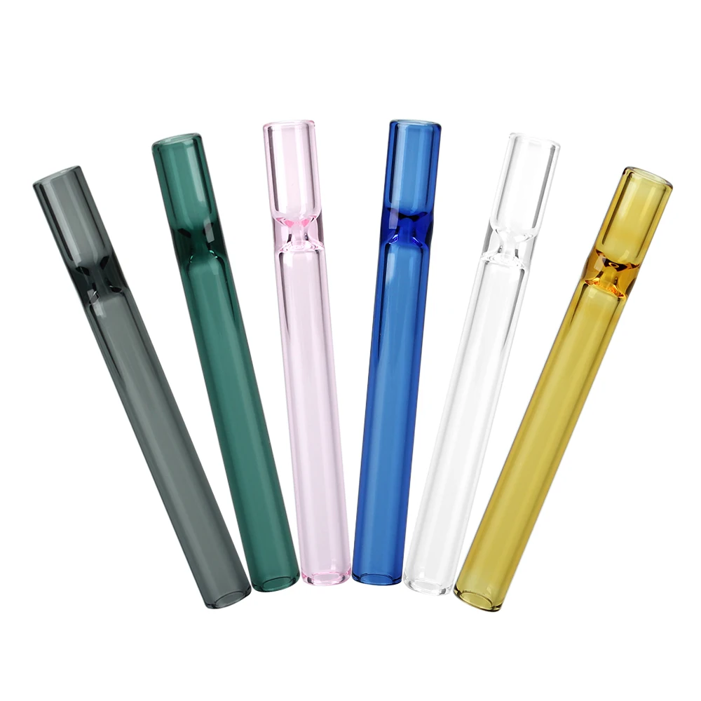 

custom cheap smoking accessories weed chillum glass pipe one hitter glass water pipe for smoking, Customized