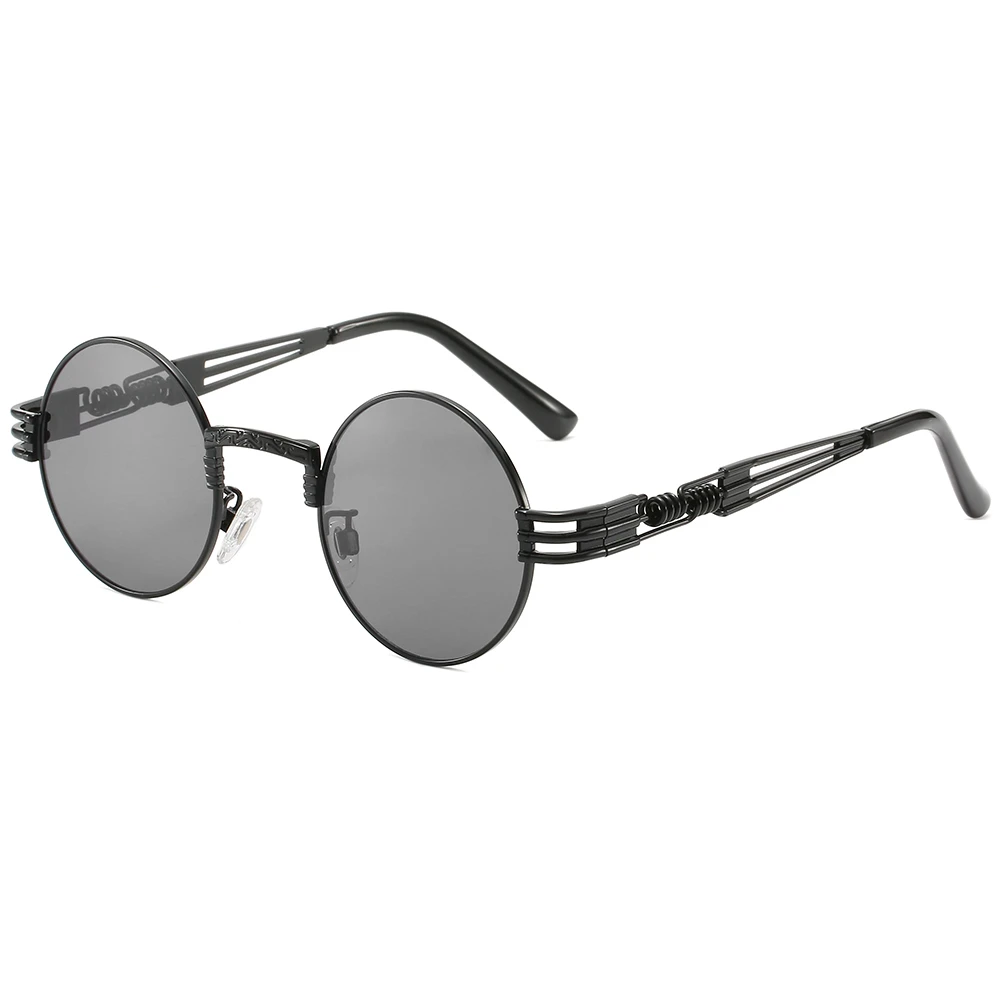 Superhot Eyewear 11161 Retro Vintage Round Metal Steampunk Sunglasses