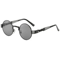 

Superhot Eyewear 11161 Retro Vintage Round Metal Steampunk Sunglasses