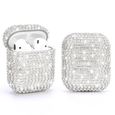 

2020 new style luxury airpod cases headset Cover For Apple Airpods Earpods box Bling diamonds Earphone Accessories, Picture