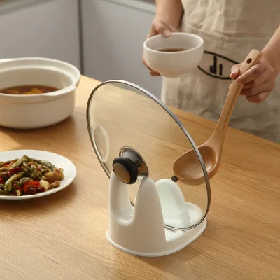 

Kitchenware Vertical Pot Lid Rack Plastic Japanese Multifunctional Shelves Drain Stand Spoon Spatula Storage Rack