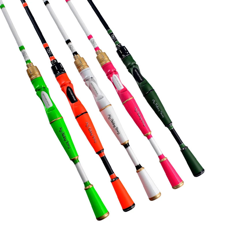 

Fishing Pole carbon handle rod Fast action Spinning rod, White ,dark green, light green, pink