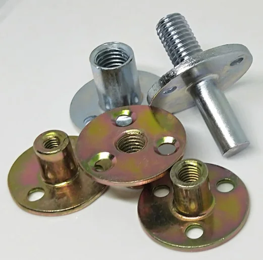 M6 M8 M10 M12 Climbing Wall Furniture Connector Iron Round Base Three