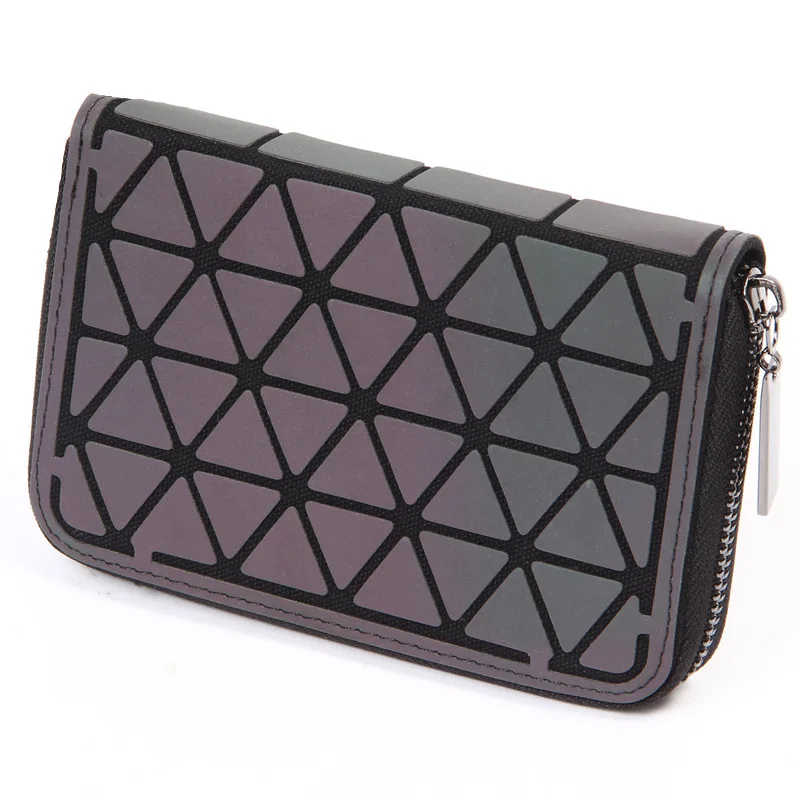 

Color changing laser luminous fashion phone bag cash card unisex wallet